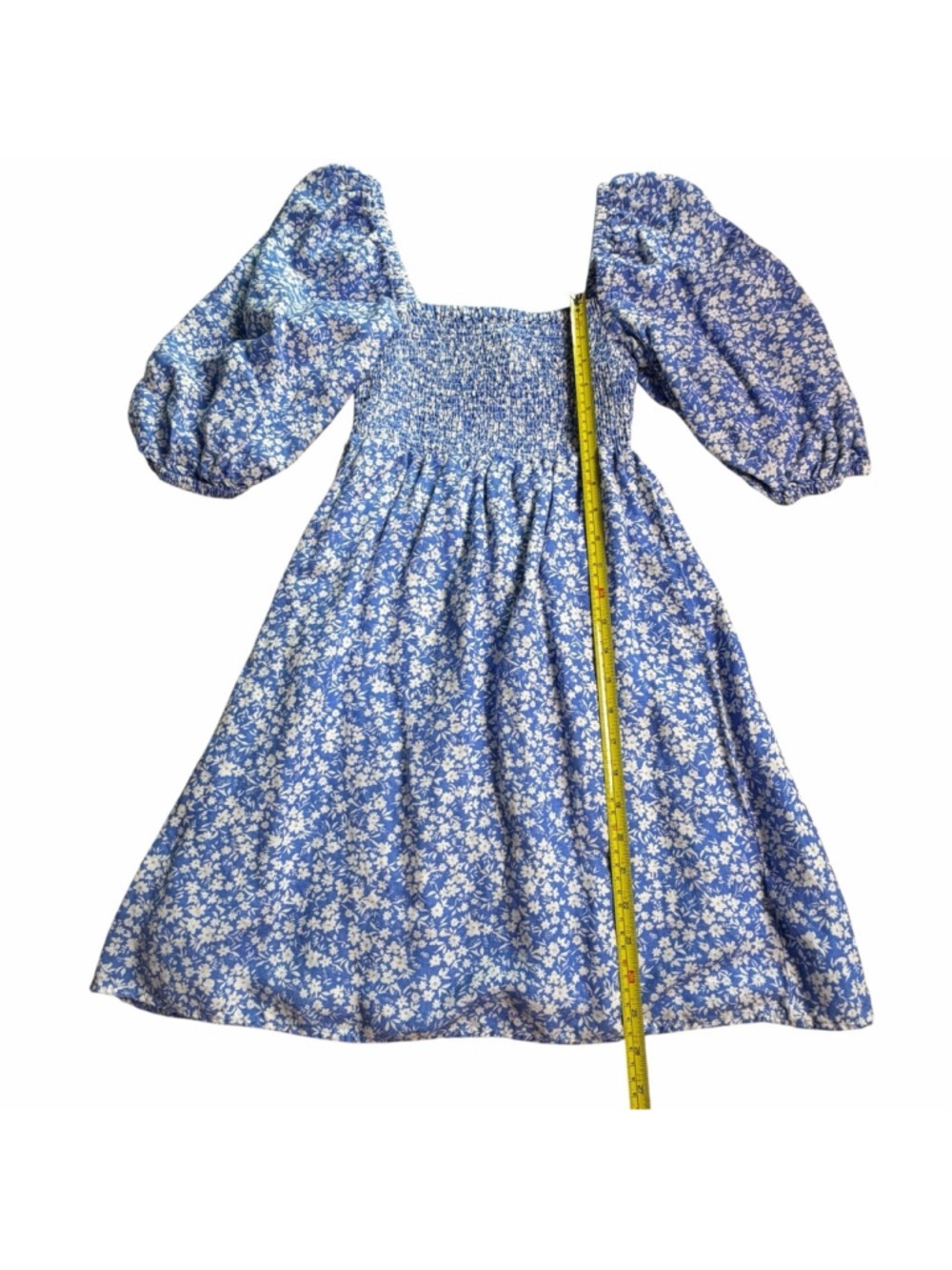 Tuckernuck Babydoll Dress Linen Blend Smocking Floral Coquette Size Small $168 - Picture 7 of 8